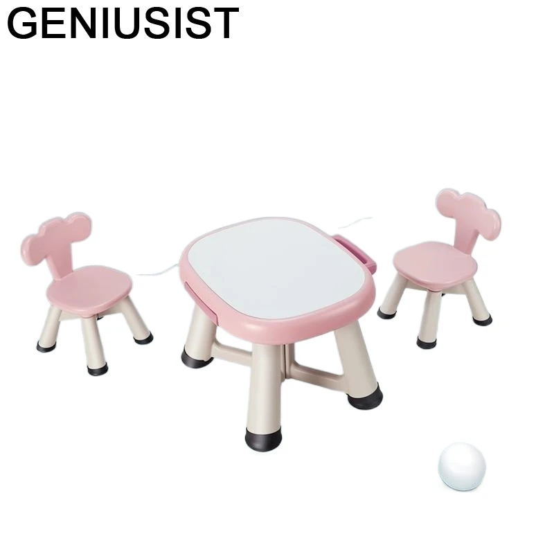 

Avec Chaise Children Y Silla De Estudio Baby Child Chair and Plastic Kindergarten Mesa Infantil Enfant Study for Kids Table