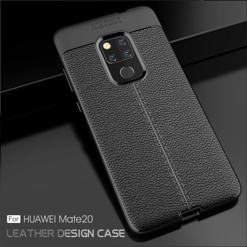 Чехол для телефона Huawei Mate 20 роскошный кожаный чехол силиконовый бампер мягкий из