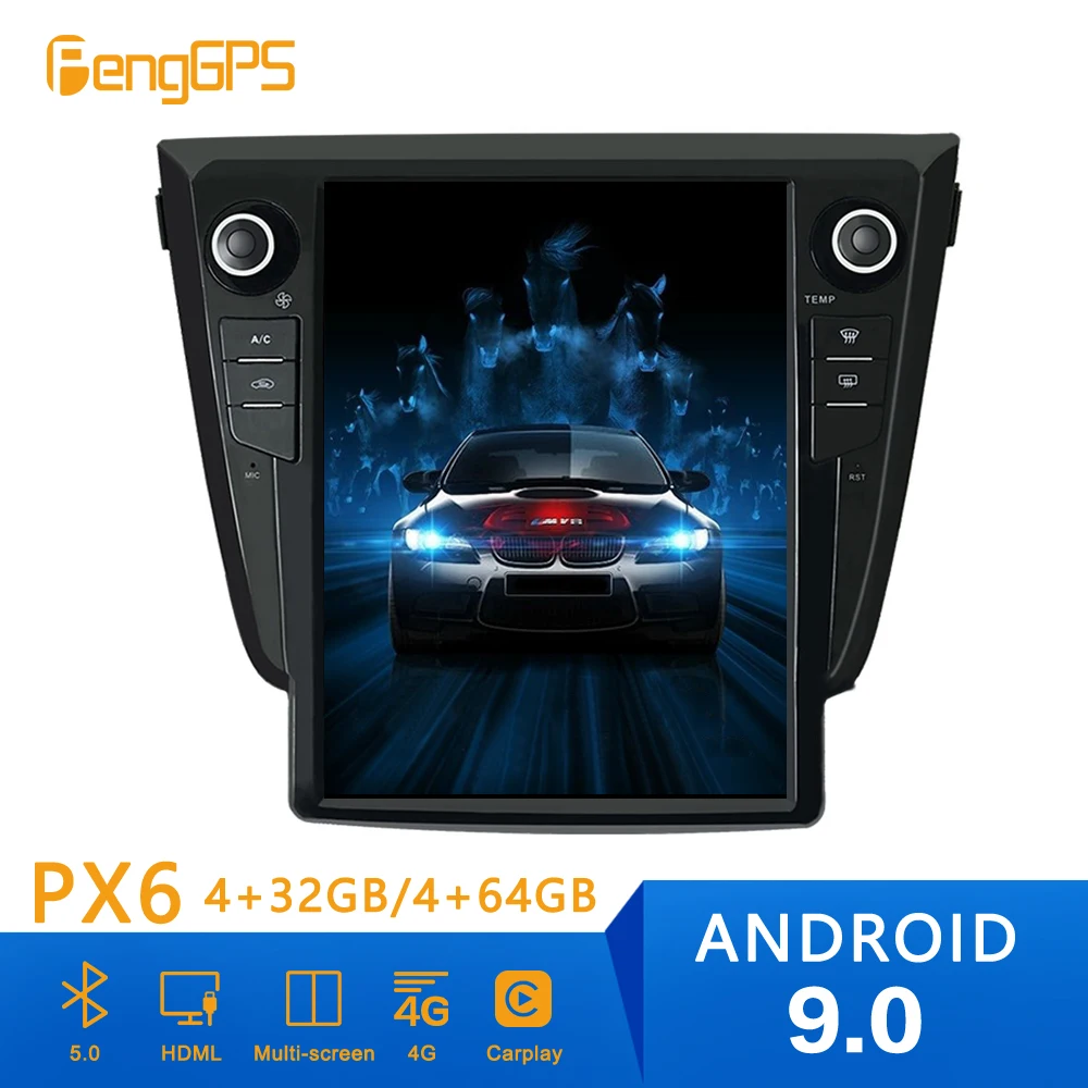 Android 9 Tesla стиль автомобиля радио вертикальный экран для Nissan X TRAIL/Qashqai/Rouge 2013 2019