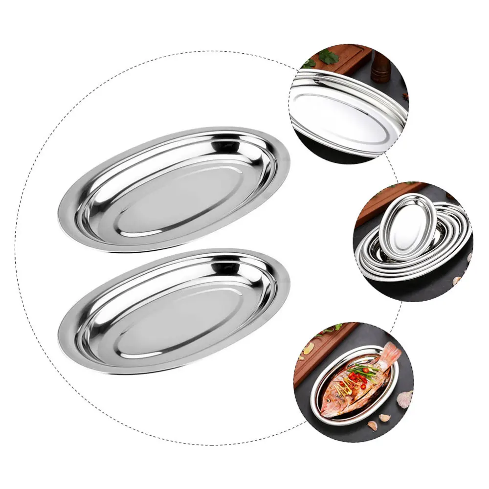 2 шт. креативные тарелки из нержавеющей стали для стейков блюда еды десертные