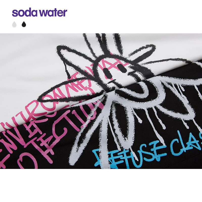 

SODAWATER Womens Sweatshirts 2020 High Street Smile Graffiti Sweatshirt For Girl Cool Oversized Graphic Sweatshirt Woman 1359W