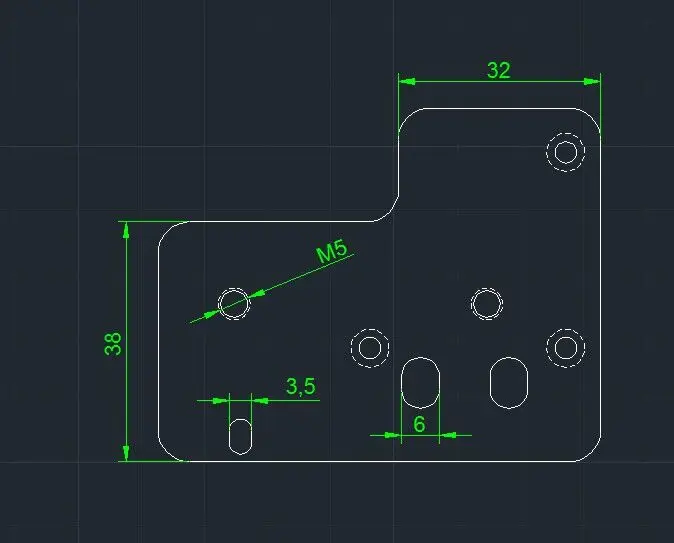 1 шт. металлическая пластина толщиной 6 мм BMG экструдер крепление для DIY Creality CR10 Ender 3 3d принтер
