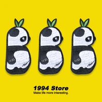 cute cartoon panda embroidery patch ironing applications patches for clothing animal clothes stickers decorative badges sewing