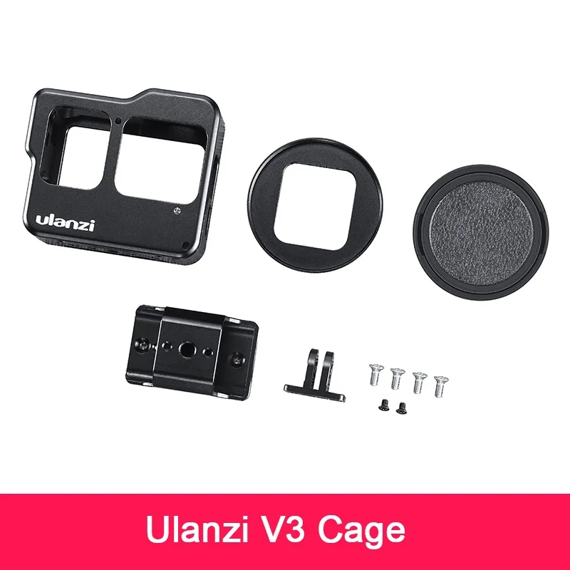 Чехол для Камеры ULANZI V2 V3 Pro Gopro с рамкой для Gopro 7 6 5, аксессуары для экшн-камеры Vlog с горячим башмаком для микрофона, светильник - Цвет: v3 Cage