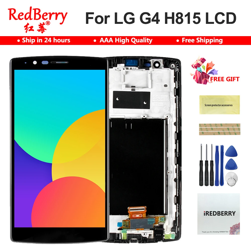 Односимочный дисплей 5 дюйма H815 для LG G4 ЖК с рамкой замены 2560x1440|Экраны мобильных
