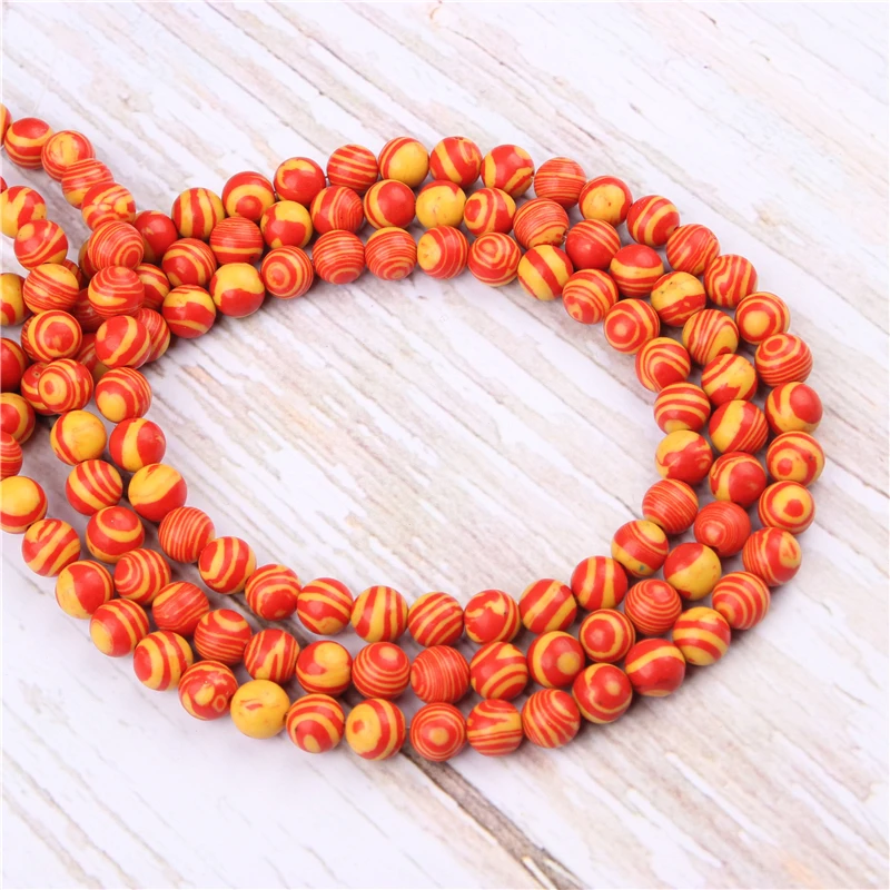 

Wholesale Red Malachite Natural Stone Beads Round Beads Loose Beads For Making Diy Bracelet Necklace 4/6/8/10/12MM