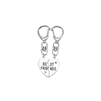 2 piece set key chains keyring life keychain rhinestone heart shaped gift for good friends splicing car pendant fashion jewelry