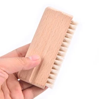 1pcs wood handle brush cleaner lp vinyl record cleaning brush anti static goat hair for cd player turntable