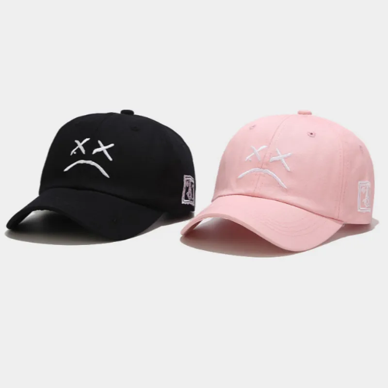 Кепка с вышивкой Lil Peep Sad face кепка для папы хлопковая стиль хип-хоп xxxtentacion Kpop