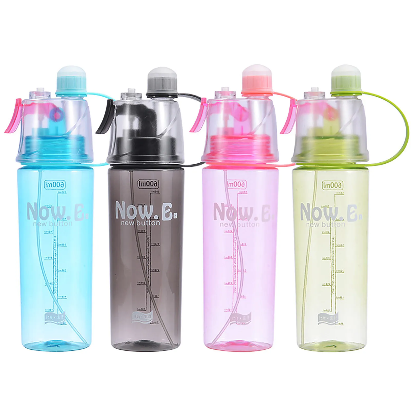 

New 600ml Spray Cup Sport Cycling Mist Spray Water Gym Beach Water Bottle Leak-proof Drinking Bottle Outdoor Jet Water Cup #763