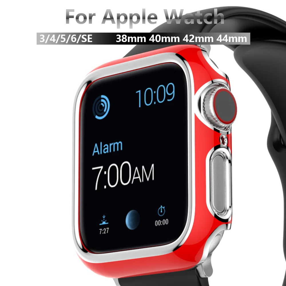 Модный матовый защитный чехол для Apple Watch SE 7 6 5 4 3 шт. бампер 41 мм 44 38 42 45 Жесткий