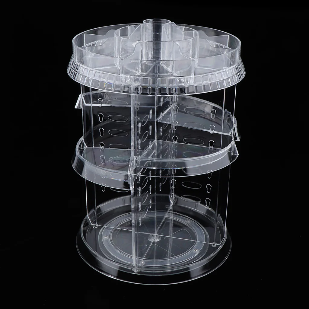 

Makeup Jewelry Organizer Rotating Cosmetic Holder Storage Box Display Stand