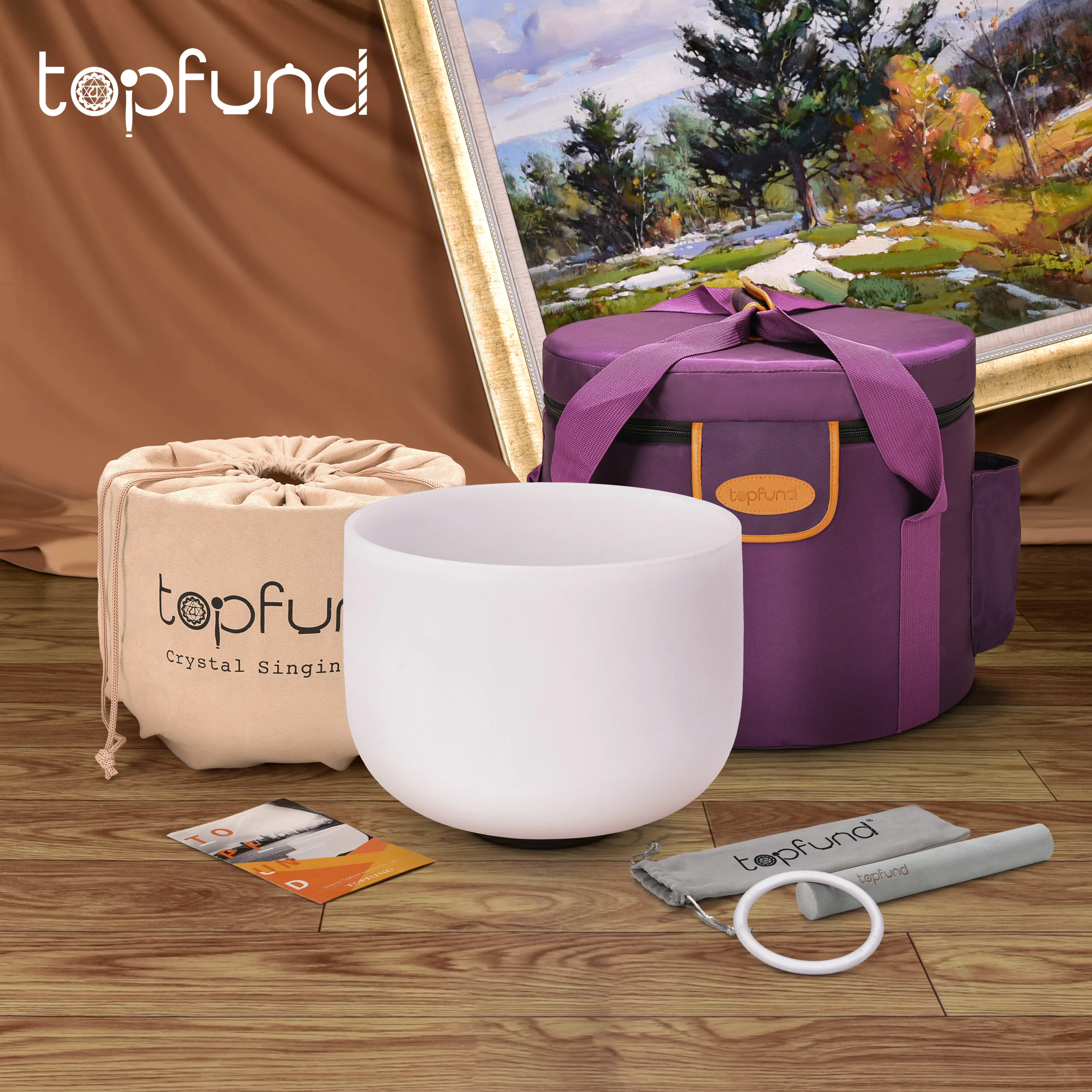 Чакра с матовым кварцевым кристаллом 8 дюймов|Колокольчики и звонки| |