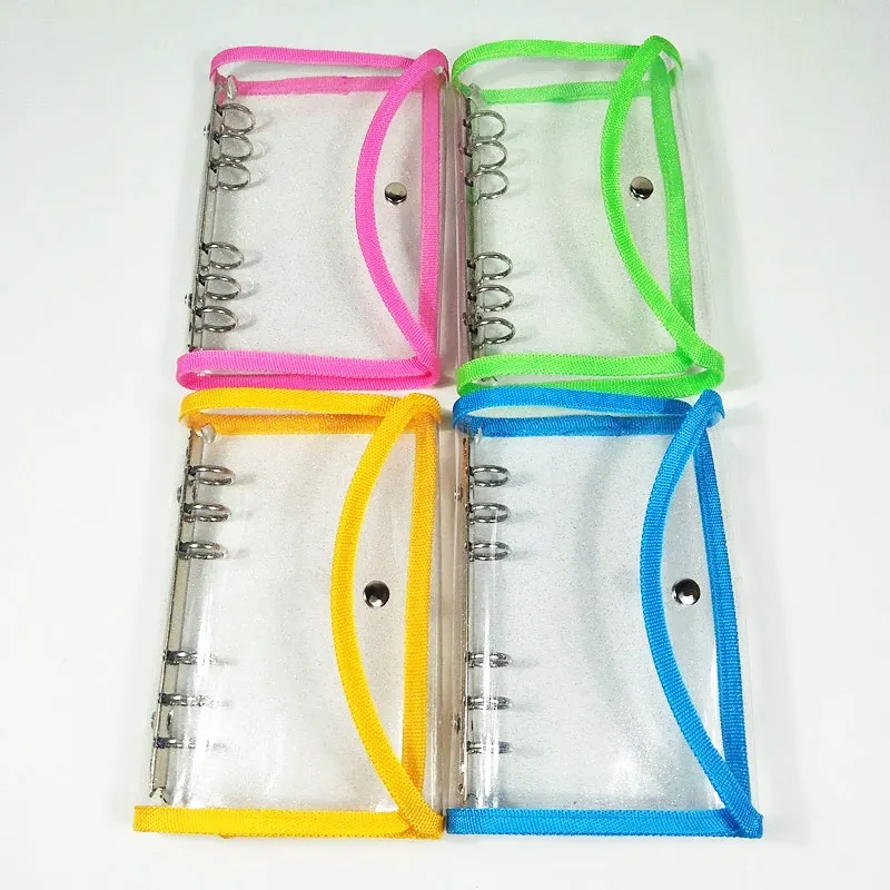 Прозрачный красочный блокнот A6 с 6 отверстиями водонепроницаемый дневник