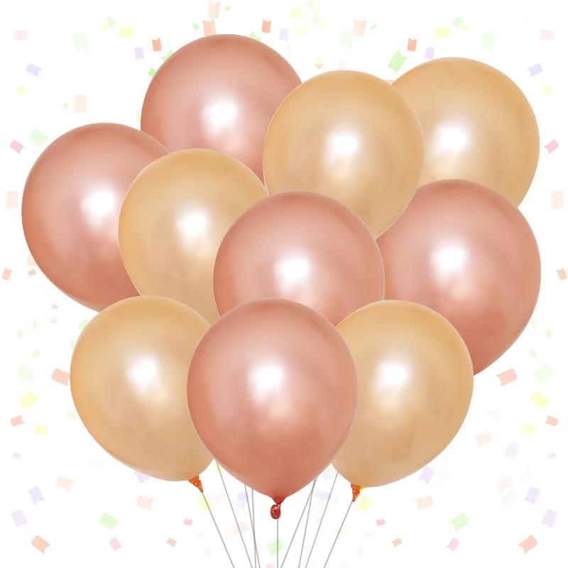 10PCS 12Inch Pearlescent Solid Color Rose Gold Balloons Latex kids Balloon Party Toy Theme Decor Supplies Birthday Decoration | Дом и сад