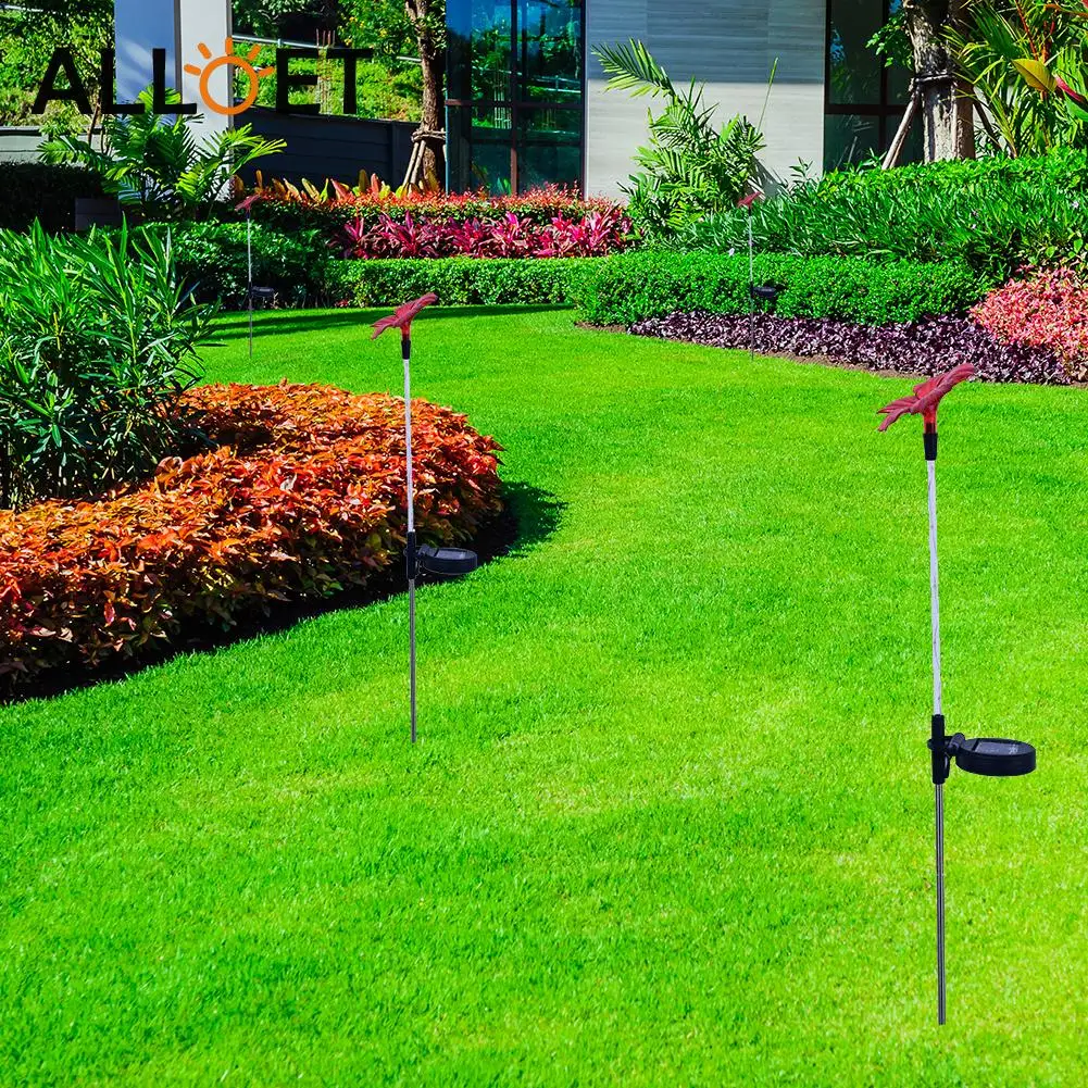 

2pcs LED Solar Powered Garden Flower Light Outdoor Landscape Pathway Patio Yard Lawn Lamps Lawn Stake Lamp Landscape Lighting