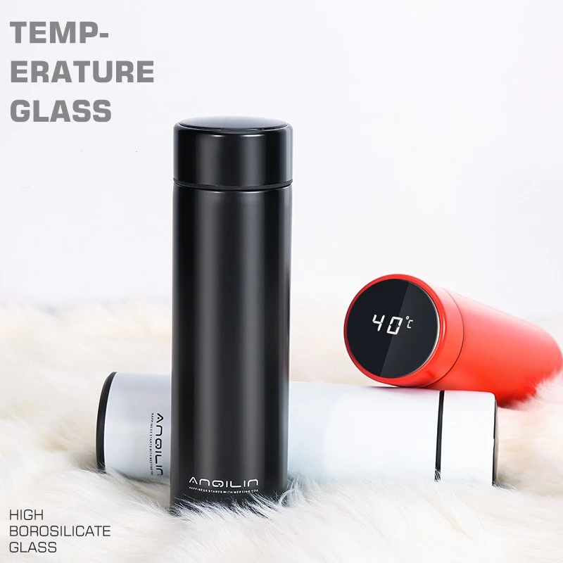 

Soffe Vacuum Thermos Bottle With Intelligent Temperature Display 500ML Food Grade Stainless Steel Vacuum Flasks Bottles