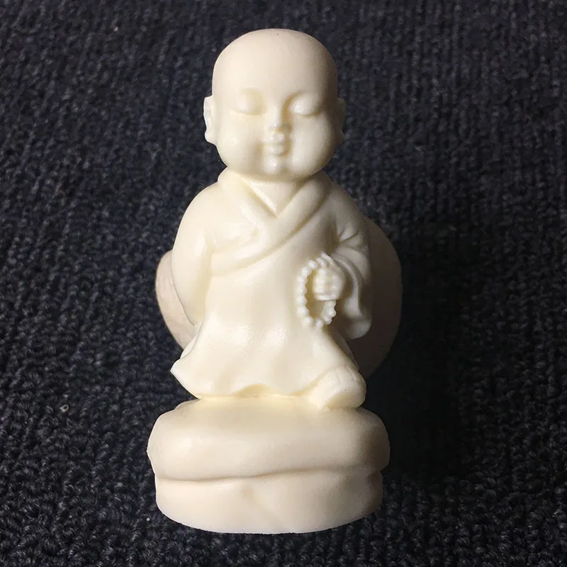 Белая статуя маленького монаха в китайском стиле Художественная Скульптура