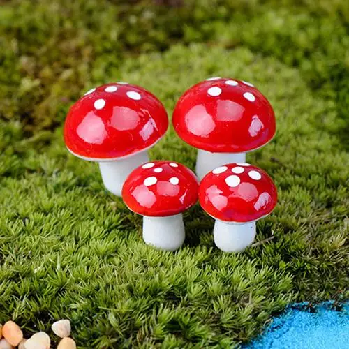 

20 Pcs Miniature Mushroom Craft Garden Pot Ornament Gardening Landscape Succulent Bonsai DIY Craft Home Decoration Accessories