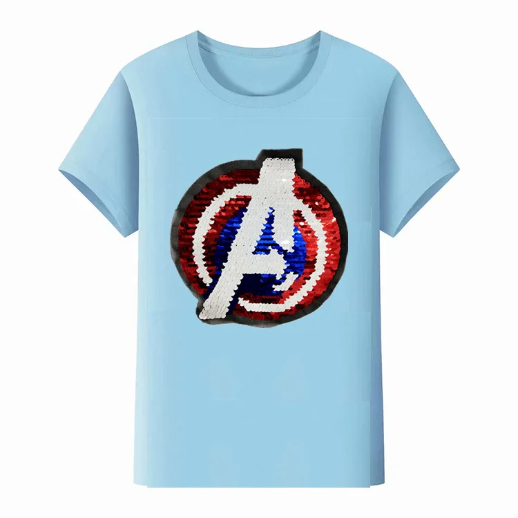 Детская модная Тонер одежда с мультяшными буквами и блестками для мальчиков лето