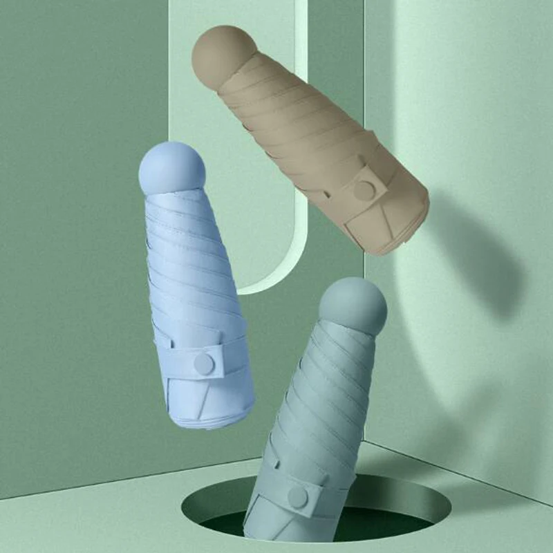 Мини-зонтик складной Женский маленький водонепроницаемый дорожный зонтик от