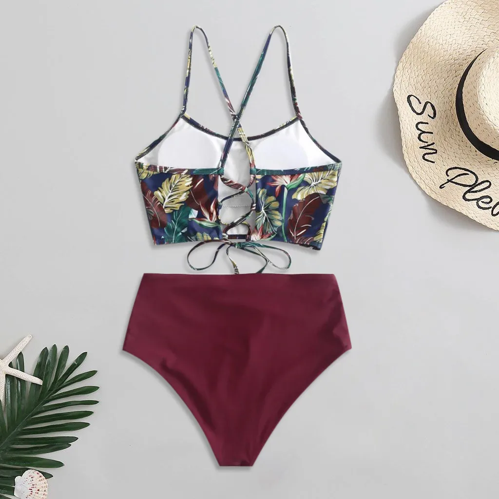 SAGACE бикини купальный костюм из двух частей сексуальный женский комплект с