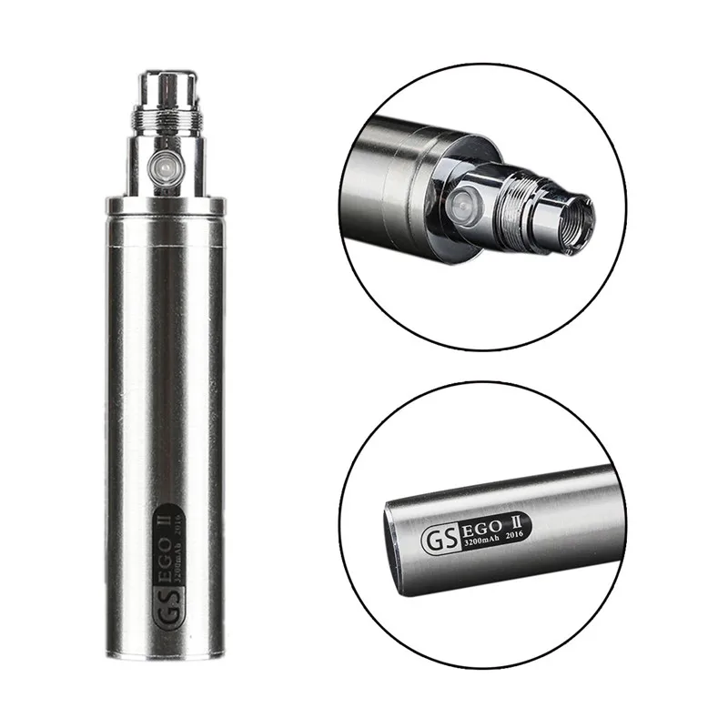 Оригинальный аккумулятор GS EGo II 3200 мАч для электронных сигарет обновленный EGO