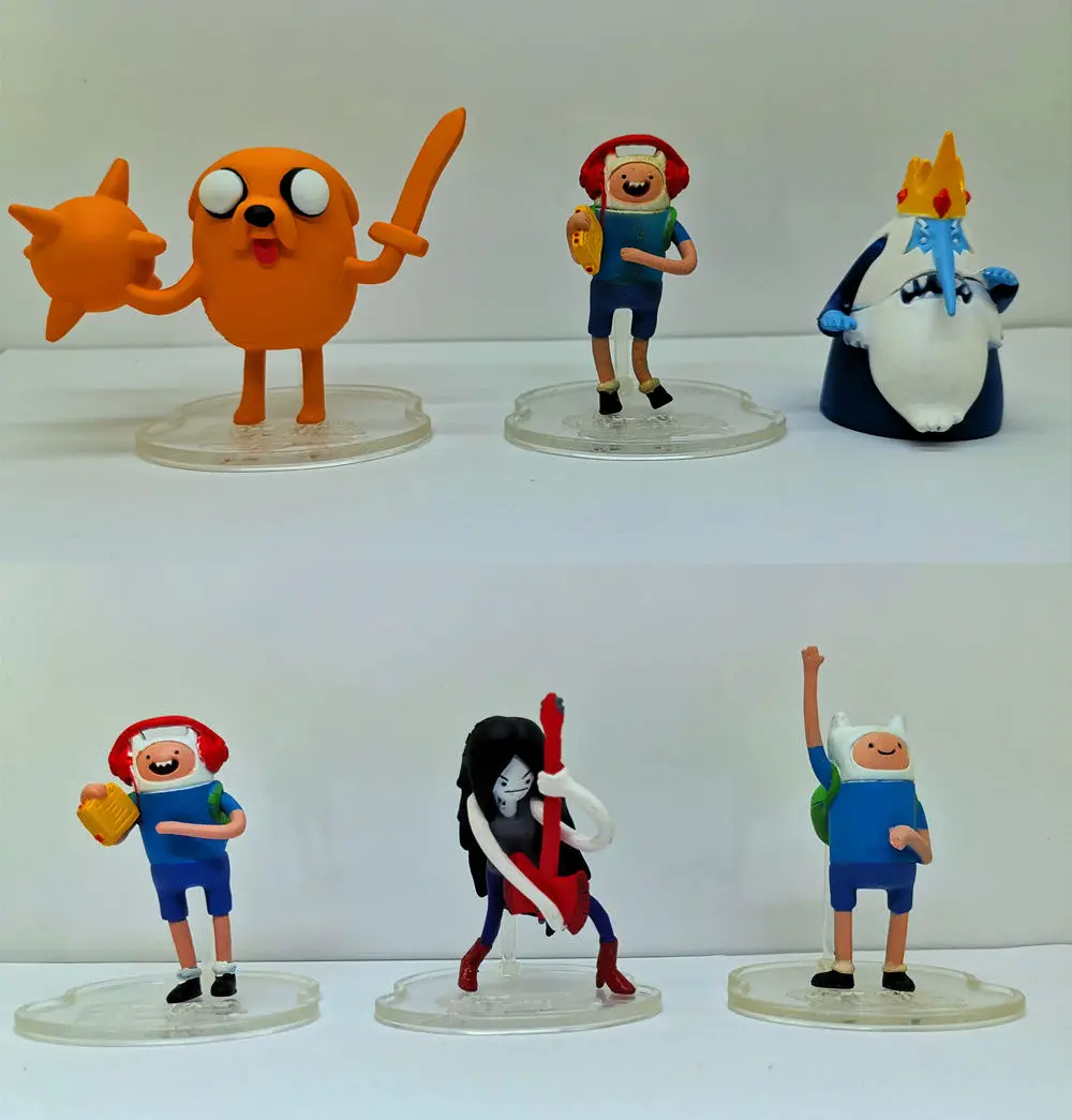 

6pcs JAZWARES Adventure Time NEW action figure toy jake finn ice king A66Z