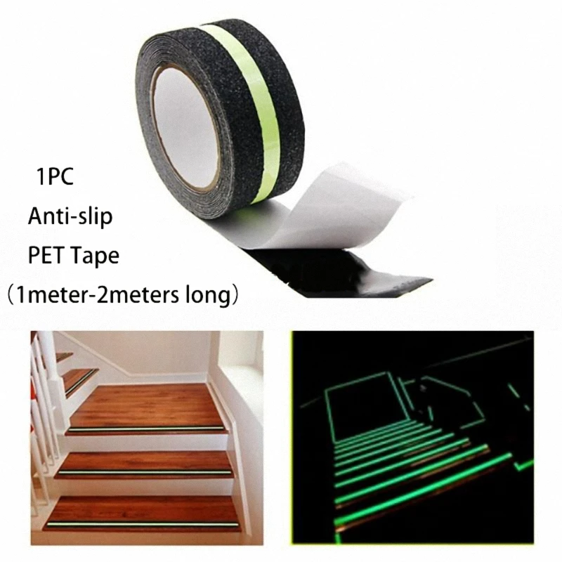 

50MM*1/2M PET Stairs Anti-slip Tape Luminous Warning Anti-fouling Waterproof Sticker Grip Glow In The Dark Self Adhesive Tape