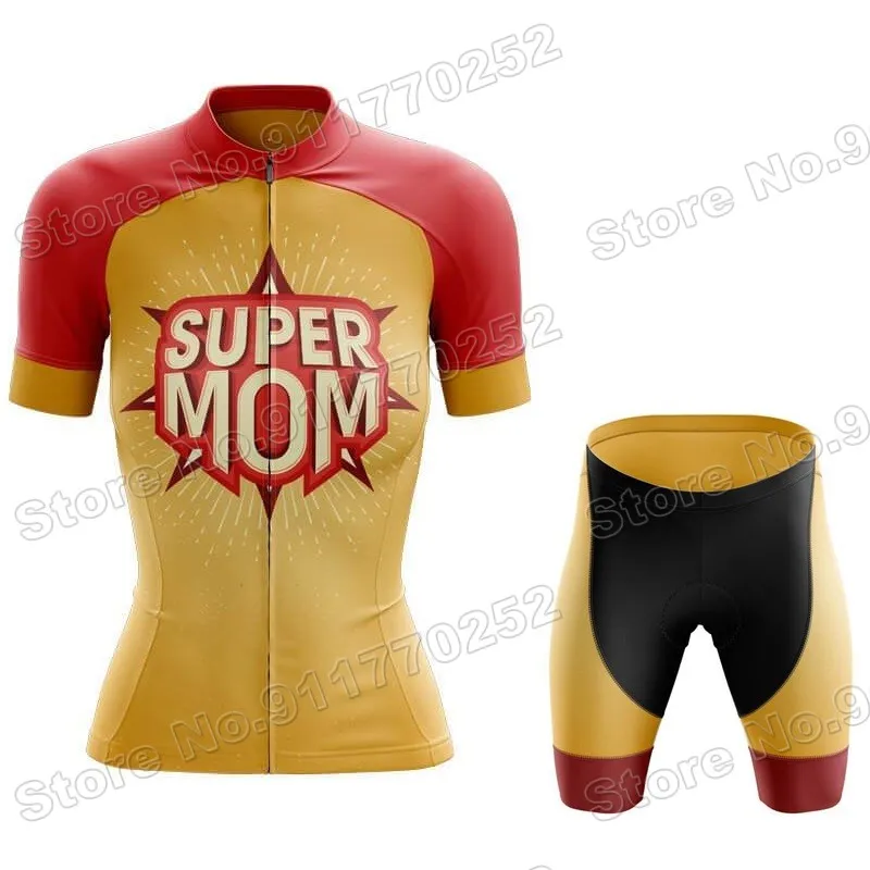 Модный комплект одежды для велоспорта Super MOM 2021 женская одежда летний костюм
