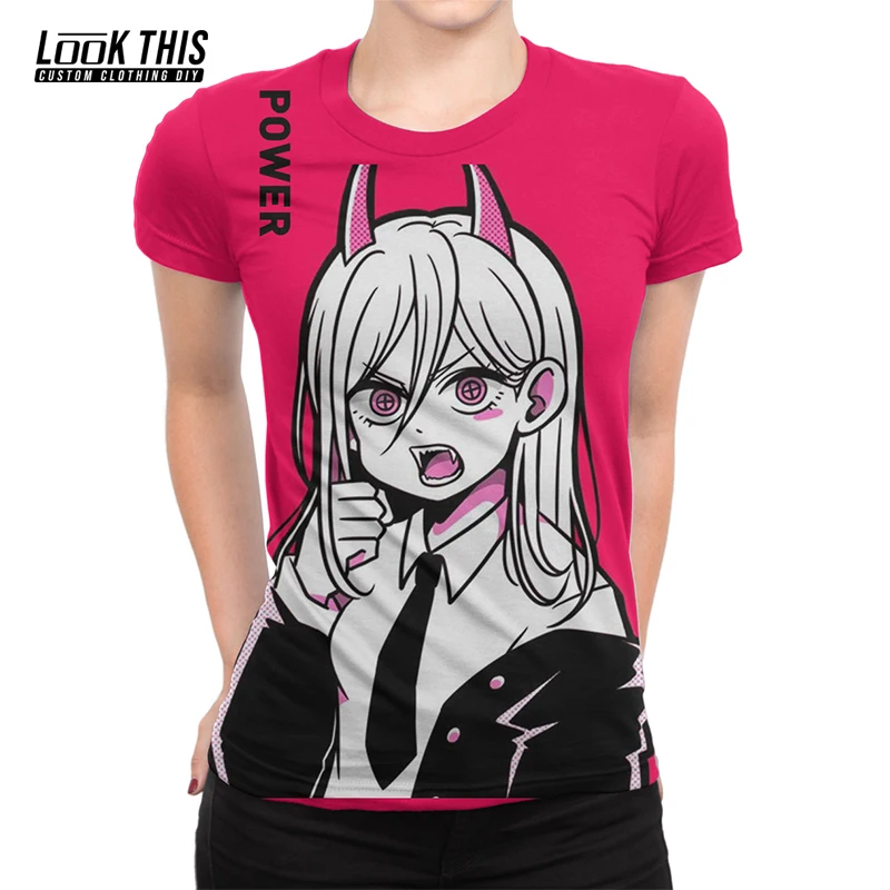 

Chainsaw Man 3d Women's Oversized T Shirt Summer 2021 Girls Short Sleeve Pullover Tops Harajuku Female Cool Anime T Shirts