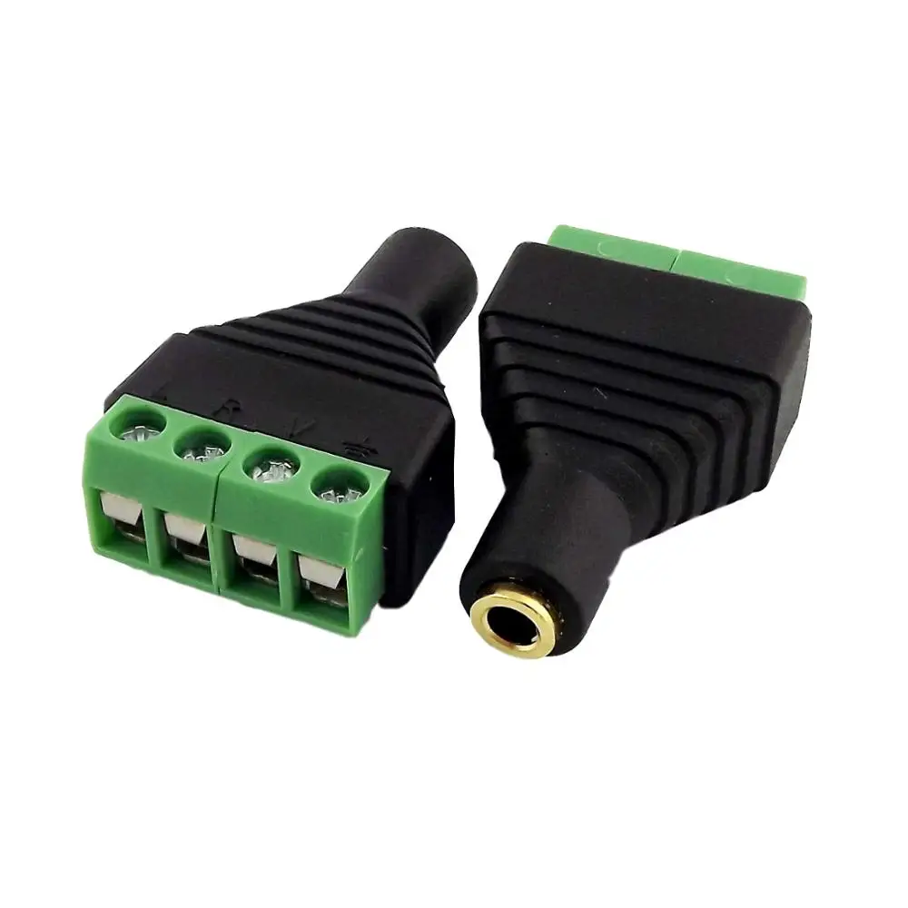 10x Позолоченный разъем 3 5 мм гнездо 4 полюса для AV винт Аудио Видео балун клеммный