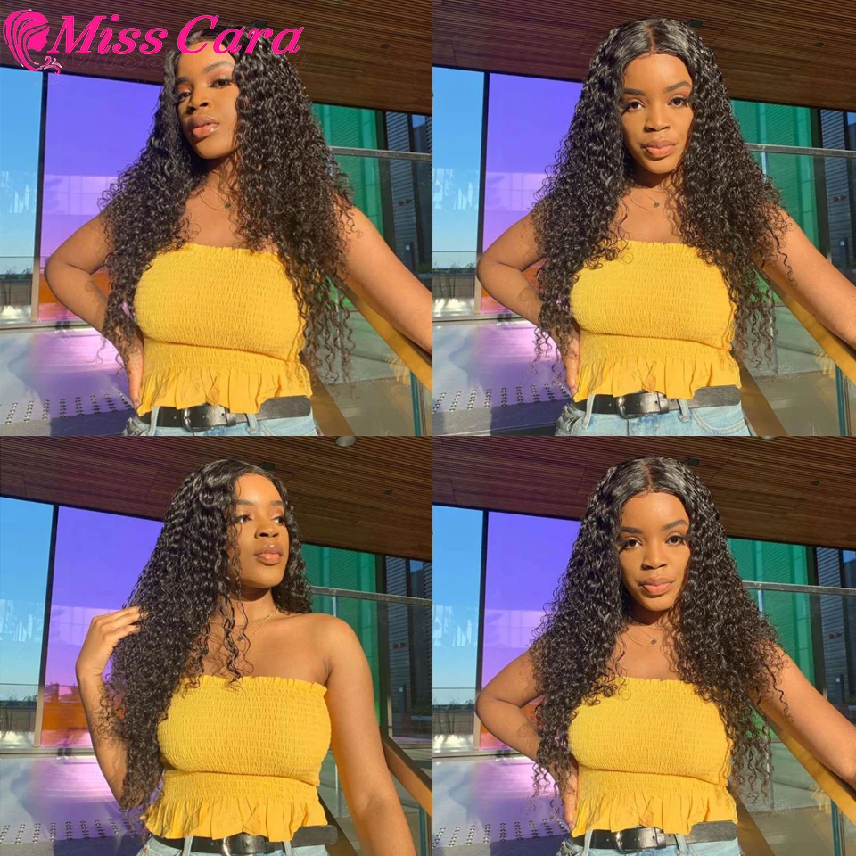 

Deep Wave Closure Wig Human Hair Lace Closure Wigs 180 HD T Part Wig Pre Plucked Bleached Knots Wigs Remy 4x4 Lace Wig