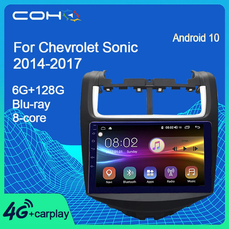 COHO для Chevrolet Sonic 2014 2017 Android 10 0 6 + 128G Восьмиядерный Gps навигация Радио автомобильный мультимедийный
