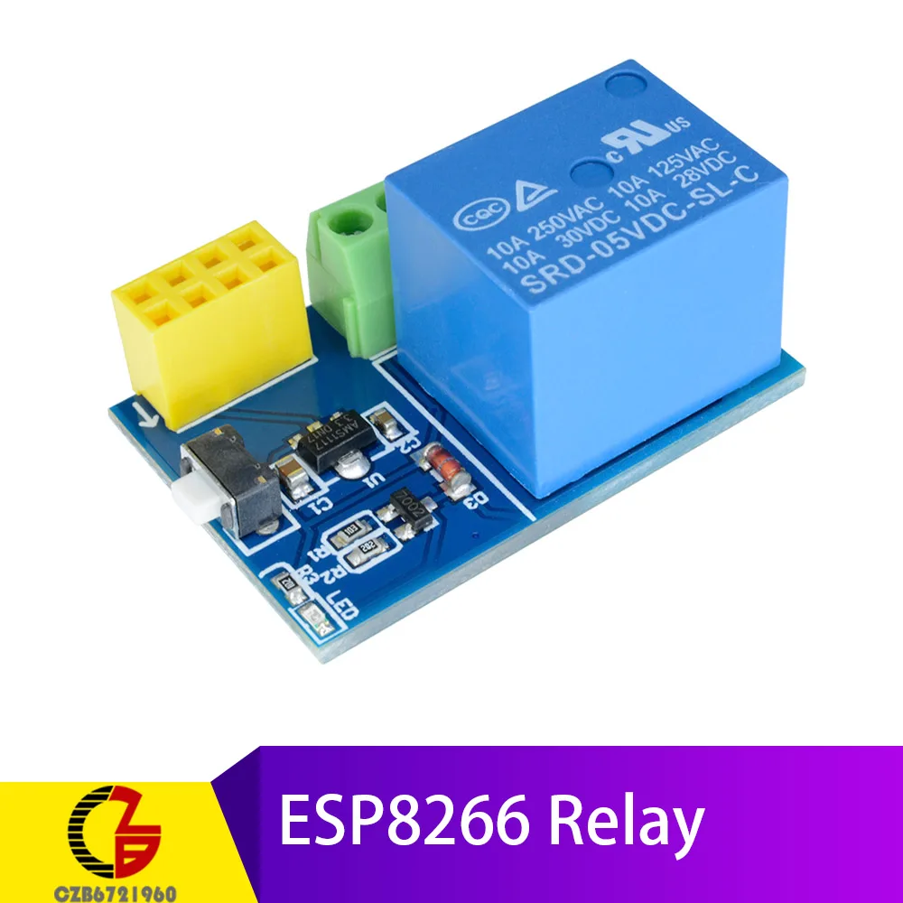 DC 5 В ESP8266 ESP-01S 1 канал беспроводной Wi-Fi релейный модуль дистанционное управление приложение переключатель для Arduino DIY умный дом - Габаритные размеры: ESP8266 Relay