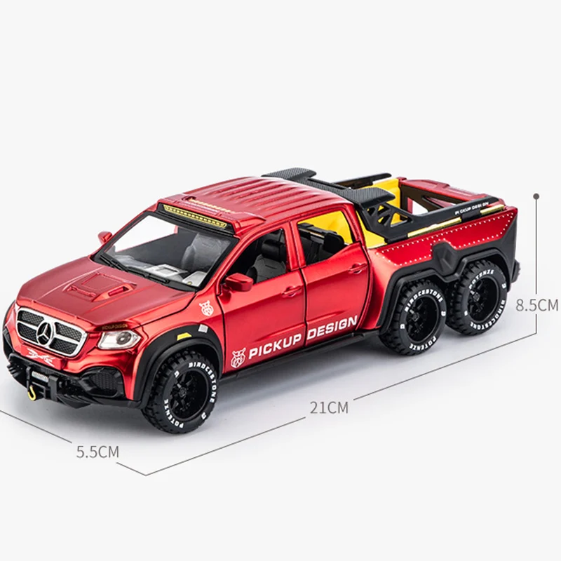 1/28 Benz X-class Pickup Truck Alloy Car Model Pullback Chidlren Toys Diecasts & Toy Vehicles Monster Collections | Игрушки и хобби