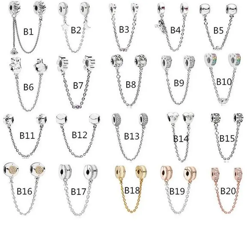 

Authentic Original 925 Sterling Silver Charm Bead Pendant Spacer Clip Charms Rose Gold Fit Bracelets Women DIY Jewelry