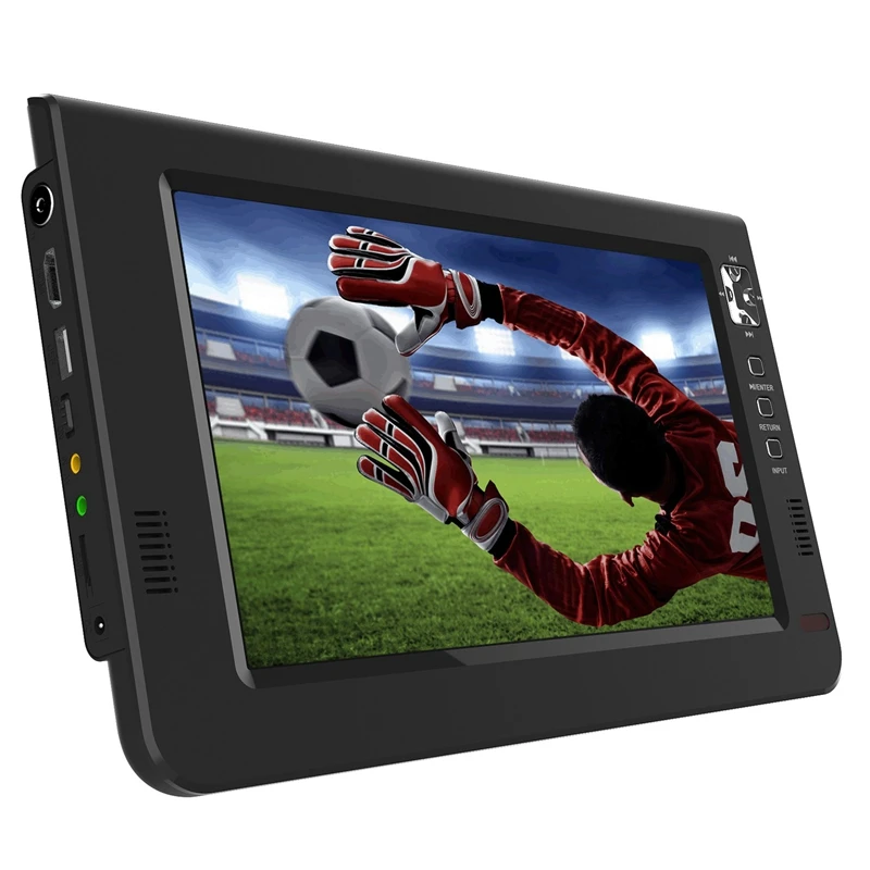 Портативный 10 1 дюймовый TFT светодиодный Dvbt2 цифровой аналоговый ТВ 1080P HDMI IN H.265