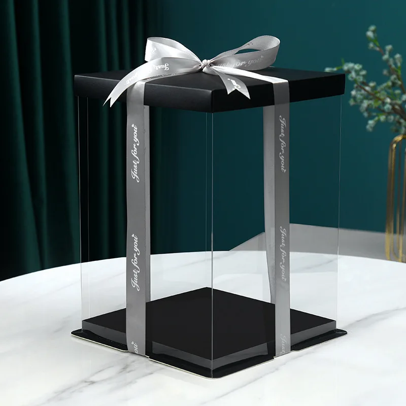 

25cm black gift box flower bear gift box suitable for 20-25cm flower bear