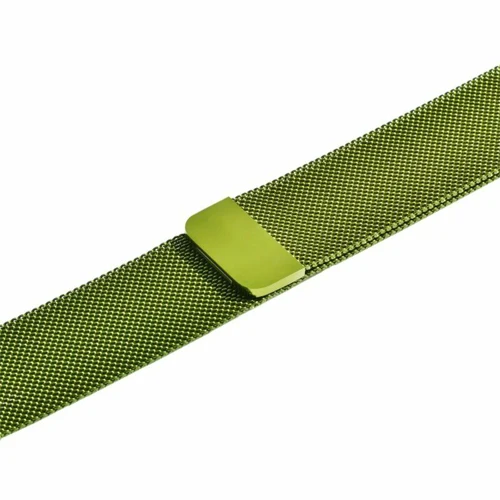 green Ремешок для часов, Миланская петля, ремешок для apple watch, ремешок 42 мм, 38 мм, версия apple watch 4 5 44 мм 40 мм, для iwatch, версия 3, 2, 1 нержавеющая сталь магнитный браслет для часов - Цвет ремешка: green