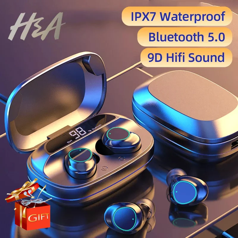

New Explosive Source Factory Active Noise Reduction G16 Bluetooth Headset Wireless 5.1 Metal Digital Display Sports Waterproof