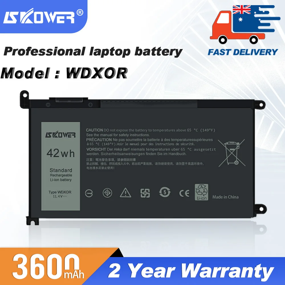 

For DELL 42WH Battery Inspiron 13 5000 5368 5378 14 7000 5567 7560 7569 7472 7572 7460 7368 7378 5565 WDX0R