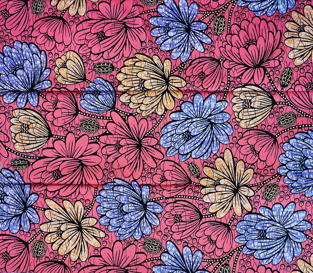 

High Quality New Design Ankara Fabric African Royal Wax Printing Pagne Tissue Materials 100% Cotton Dress Fabric 6 Yards Sewing