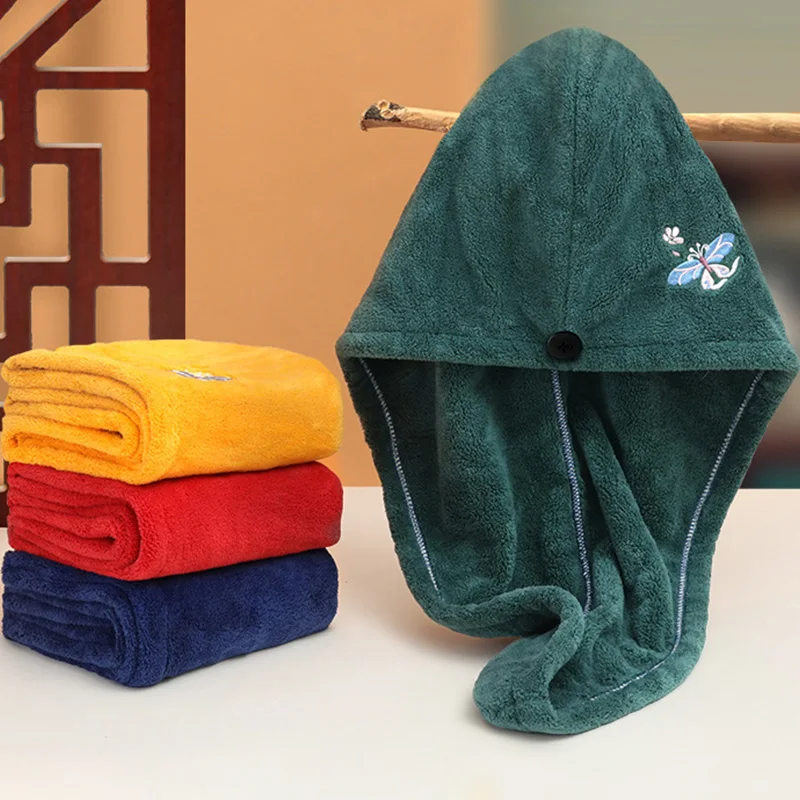 

Women Microfiber Towel Hair Towel Bath Towels for Adults Home Terry Towels Bathroom Serviette De Douche Turban for Drying Hair