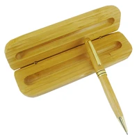 acmecn newest bamboo ball pen with case gifts set hand made natural bamboo eco friendly pencil gift box for business gifts