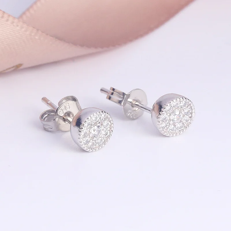 Stud Earrings Zircon Rose Gold Fashion Earring for Women Lotus Shape Simple Wedding Party Literary Gift Lady Jewelry | Украшения и