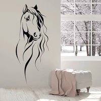 beautiful horse head wall decal pet animal art decor office vinyl wall stickers for living room chinese style decoratio