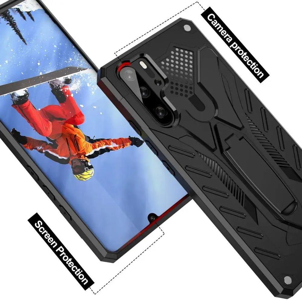 Чехол для Huawei Mate 30 P30 P20 Honor 20 Pro 10 8 9X P40 Lite армированный чехол с кронштейном Y6 Y7 Y5 Y9 Nova