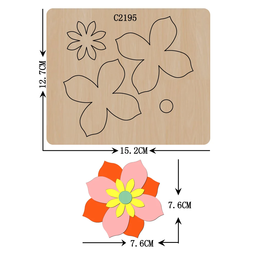 Новый цветок лук деревянные штампы Скрапбукинг C2195 резки|dies scrapbooking|die cut diesdies die |