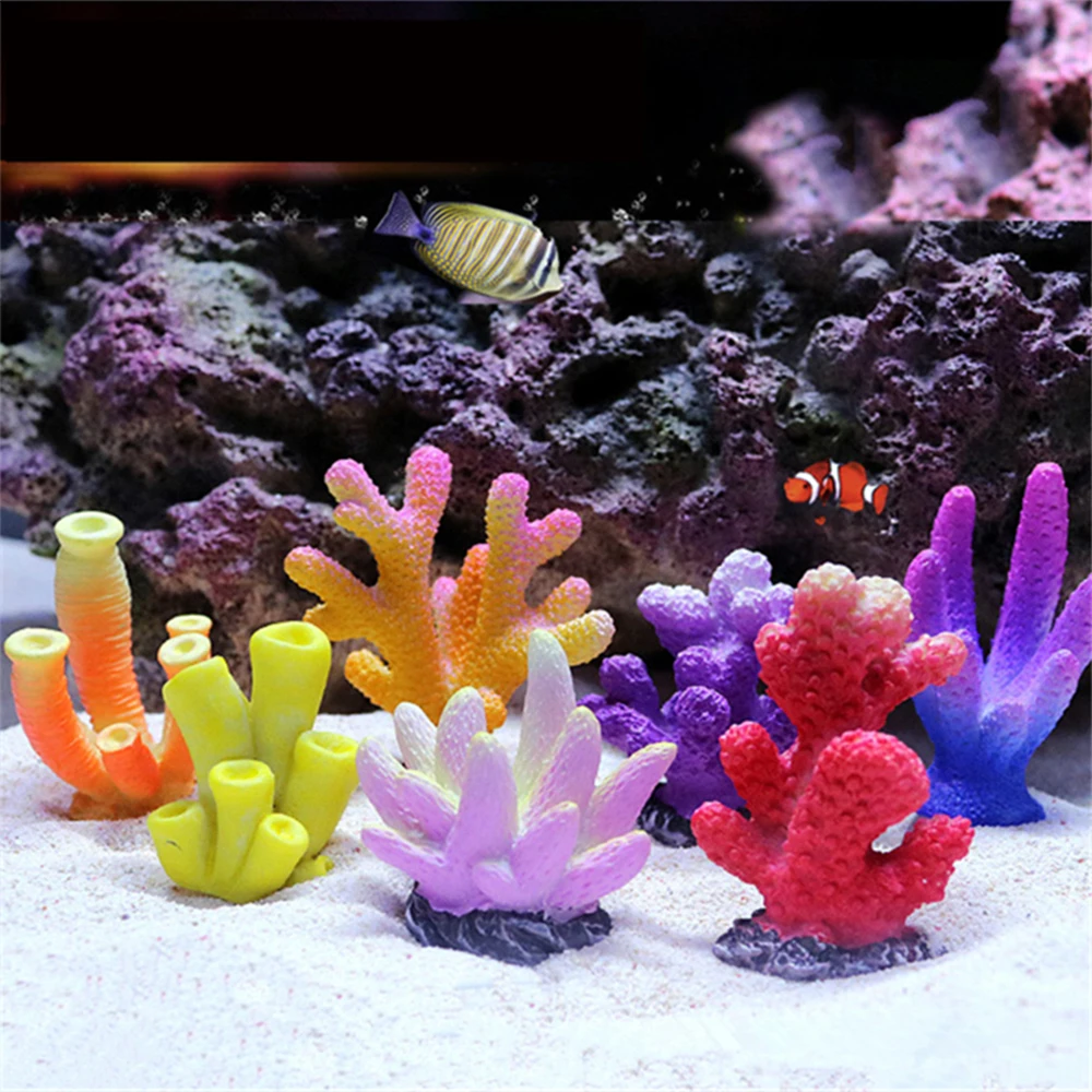 

Colorful Resin Aquarium Artificial Coral Decoration Fish Tank Coral Stone Landscape Ornament Aquarium Accessories 11 Styles